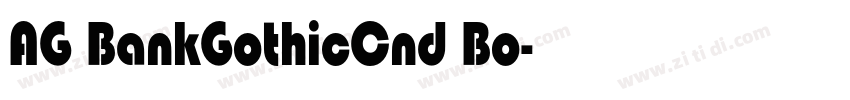 AG BankGothicCnd Bo字体转换